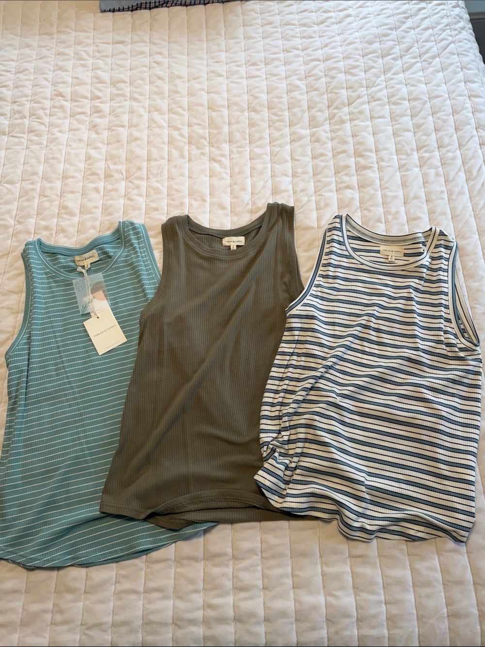 Thread & Supply Ribbed Olive Tank Top